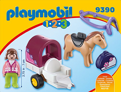 PLAYMOBIL- 1.2.3 Carruaje de Caballos Juguete, Multicolor (geobra Brandstätter 9390)