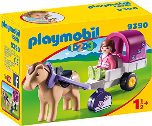 PLAYMOBIL- 1.2.3 Carruaje de Caballos Juguete, Multicolor (geobra Brandstätter 9390)