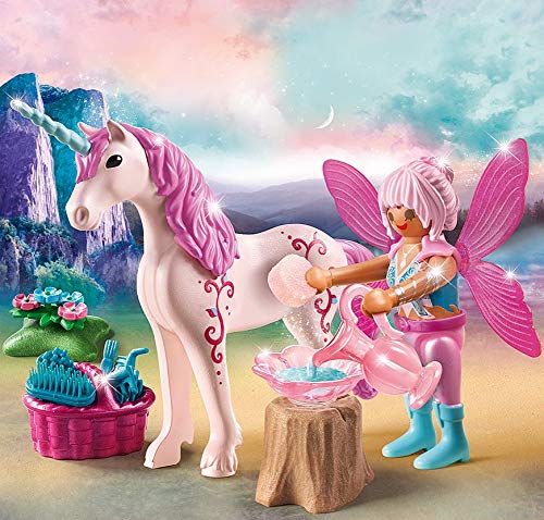 PLAYMOBIL Fairies 70658 - Unicornio con Hada, a Partir de 4 años