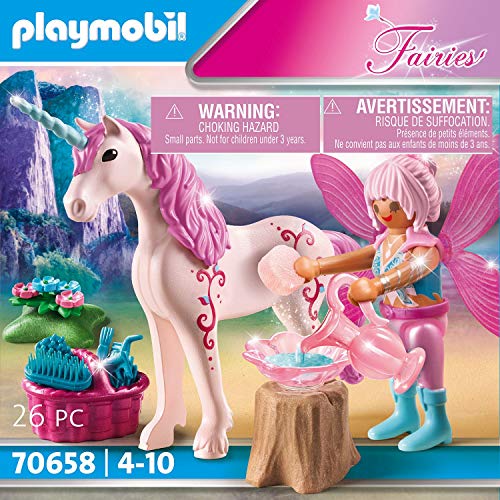 PLAYMOBIL Fairies 70658 - Unicornio con Hada, a Partir de 4 años