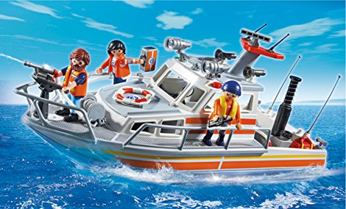 PLAYMOBIL Guardacostas - Barco de Rescate con Manguera, playset (5540)