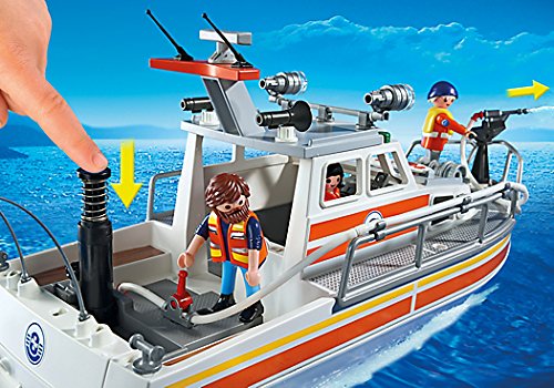 PLAYMOBIL Guardacostas - Barco de Rescate con Manguera, playset (5540)