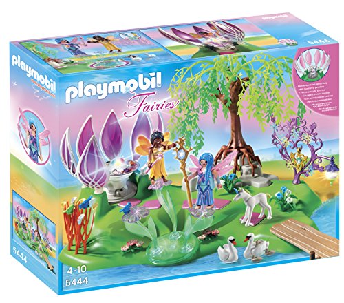 PLAYMOBIL Hadas - Isla de Las Hadas con Fuente de Piedras Preciosas, Juguete Educativo, Multicolor, 45 x 12,5 x 35 cm, (5444)