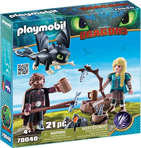 Playmobil HIPO Y Astrid con Bebé Dragón + Astrid con Globoglob