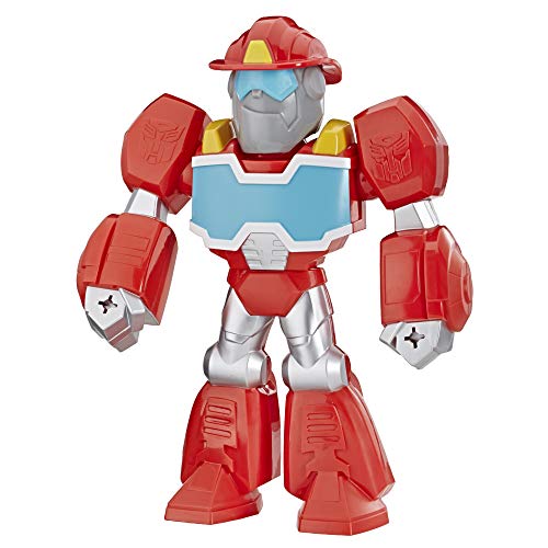 Playskool Heroes Mega Mighties Transformers Rescue Bots Academy Optimus Prime Figura de 10 Pulgadas, Juguetes coleccionables para niños a Partir de 3 años