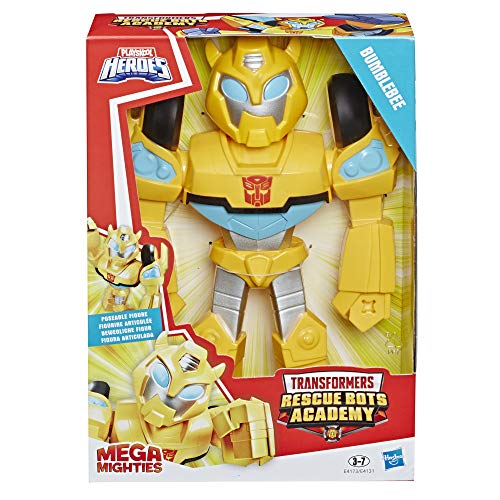 Playskool Heroes Transformers Rescue Bots Academy Mega Mighties Bumblebee Collectible Figura de acción Robot de 10 Pulgadas, Juguetes para niños a Partir de 3 años