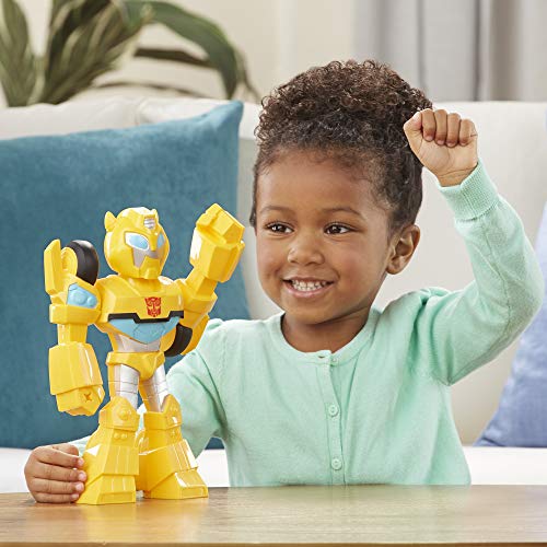 Playskool Heroes Transformers Rescue Bots Academy Mega Mighties Bumblebee Collectible Figura de acción Robot de 10 Pulgadas, Juguetes para niños a Partir de 3 años