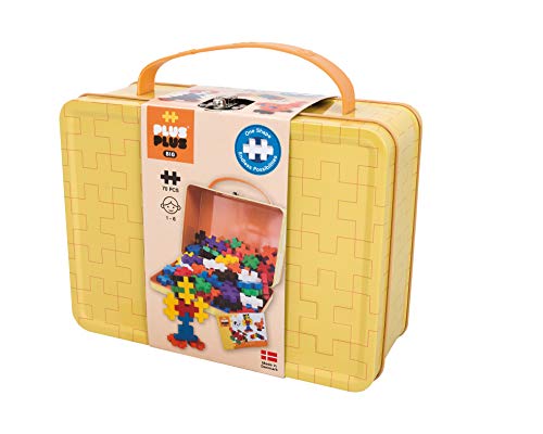 Plus-Plus 9603274 Genial Juguete de construcción Big Box Basic, Juego de Bloques de construcción en práctica Caja de Metal con asa, 70 Piezas, Multicolor