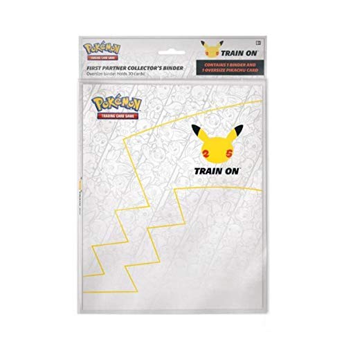 Pokemon 25 aniversario primer compañero coleccionista carpeta para tarjetas Jumbo + Pikachu Jumbo