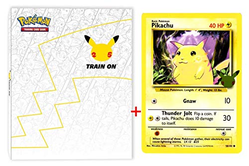 Pokemon 25 aniversario primer compañero coleccionista carpeta para tarjetas Jumbo + Pikachu Jumbo