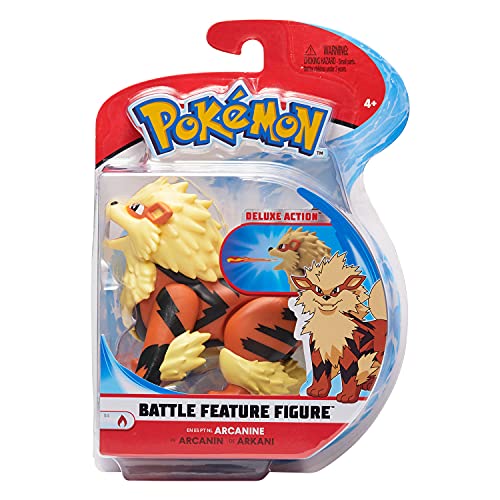 Pokémon Arcanino Arcanino - Figura articulada de 12 cm de Arcanino con función de Lanza Llama.