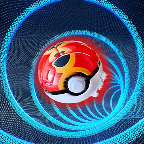 Pokémon Ball Throw N Pop Ball con 4 figuras de acción Pikachu – Juego de juguetes – lanzar y pelotas de Pokémon Pop para niños, niñas o regalos de cumpleaños infantiles