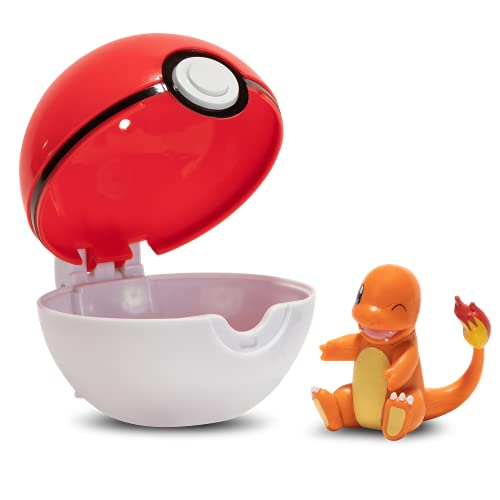 Pokémon Clip 'N' Go Charmander y Poké Ball | Contiene 1 Figura de 5 cm y 1 Poké Ball | Nueva Ola 2021 | Licencia Oficial