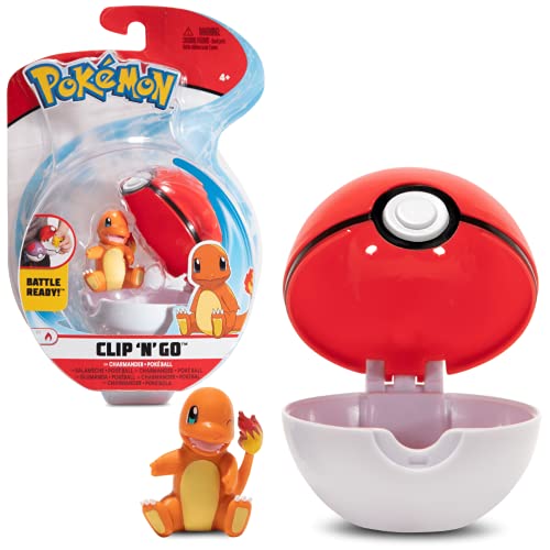 Pokémon Clip 'N' Go Charmander y Poké Ball | Contiene 1 Figura de 5 cm y 1 Poké Ball | Nueva Ola 2021 | Licencia Oficial