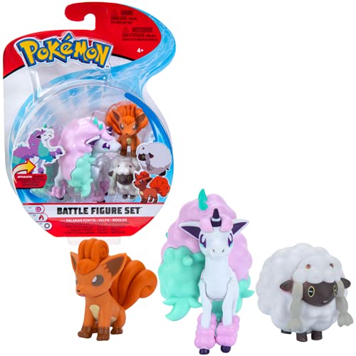 Pokemon Figuras 5-8 cm, Galarian Ponyta, Vulpix & Wooloo – Juguetes Pokemon Nueva 2021 – Figuras Pokemon - Licenciado Oficialmente Pokemon Juguetes