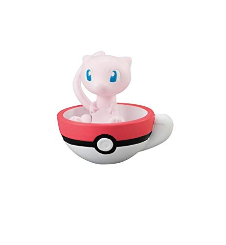 Pokemon Minifigure Teacup Time Mew - Taza de té de 3 cm, diseño de Bandai, Anime Manga