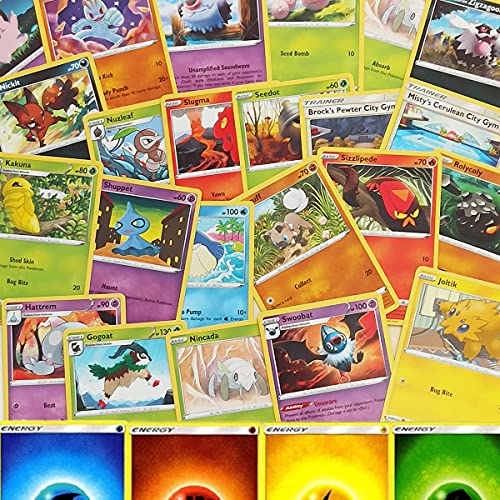 Pokemon Pack Tin Box vacía aleatoria + 3 Reverse holos aleatorios + 50 Cartas en inglés