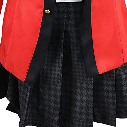 Polyer Kakegurui Runa Yomozuki/Jabami Yumeko Cosplay Disfraz Anime Sudadera con Capucha Chaqueta con Accesorios Uniforme Escolar Disfraz de Halloween para Mujeres y niñas