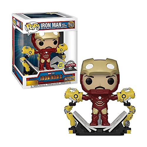 Pop! Iron Man 2: Iron Man MKIV with Gantry Glow-in-The-Dark Deluxe Vinyl Figure