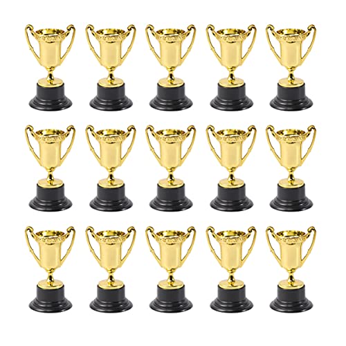 POPETPOP 20Pcs Trofy Cup Art Trofeies First Place Gold Award Trofy Cups Copines Mini Recompensa Premios para El Baloncesto Fútbol Competencia Ganador Navidad Deportes Favorecer Props