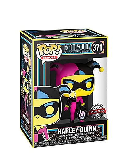 Popsplanet Funko Pop! Heroes – Batman The Animated Series – Harley Quinn (Black Light Glow) #371