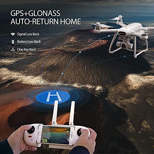 Potensic Dreamer 4K Drone GPS, Dron con Cámara Ultra HD, Largo 31 Min, Motor sin escobillas, Regreso Automático a Casa, FPV Drone WiFi, Sígueme, Retención de Altitud, Profesional Dron para Adulto