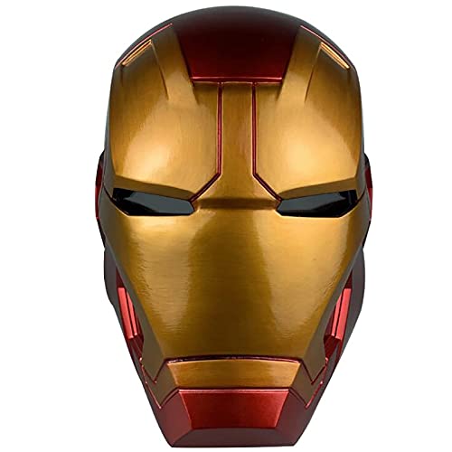 PRETAY Casco electrónico de Iron Man de Los Vengadores de Marvel Legends Máscaras Luminosos Cascos de Halloween Cosplay película Deluxe Edition (Color : Red, Size : XL(55~60CM))