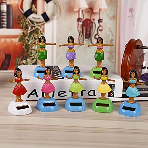 prettyoga Solar Swing Juguete Hawaiana Falda Ornamento De La Belleza De La Muñeca,Solar Powered Dancing Hula Girl Balanceo Toy Gift para La DecoracióN del Coche,Juguetes para Niños Regalo