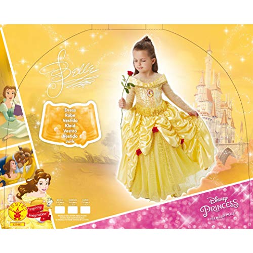 Princesas Disney - Disfraz de Bella Premium para niña, infantil 7-8 años (Rubie's 620473-L)