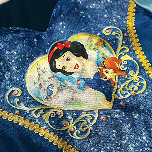 Princesas Disney - Disfraz de Blancanieves con lentejuelas para niña, infantil 5-6 años (Rubie's 641023-M)