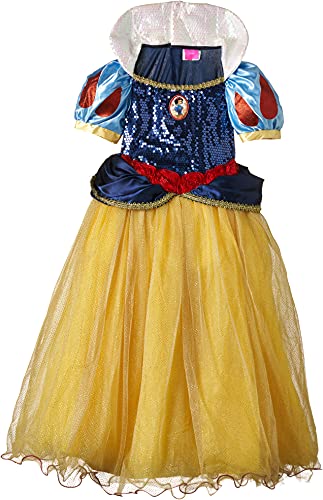 Princesas Disney - Disfraz de Blancanieves Premium para niña, infantil 5-6 años (Rubie's 620482-M)