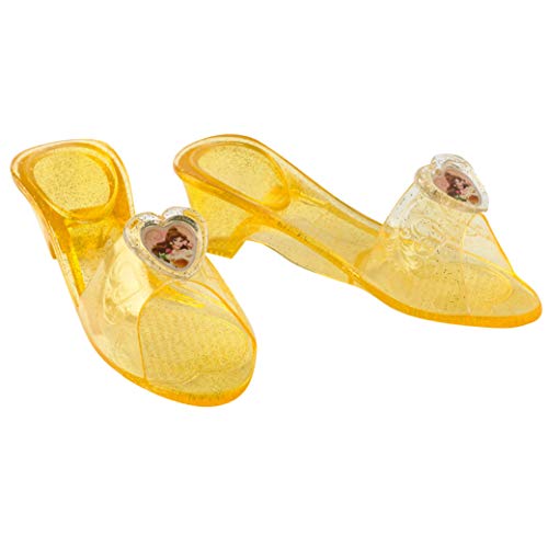 Princesas Disney - Zapatos de Bella para niña, color amarillo - Talla 4-6 años (Rubies 35356)