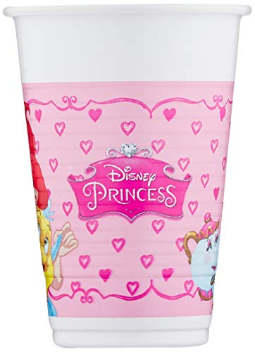 Procos 86678 Disney Princess Dreaming - Gafas de Plástico (200 Ml), 8 Piezas, Color Rosa