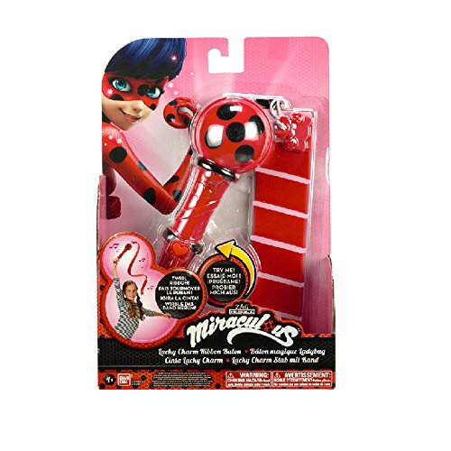 Prodigiosa: Las aventuras de Ladybug- Miraculous: Tales of Ladybug & Cat Noir Disney Cinta Lucky Charm, 30 x 20 cm (Bandai 39796)