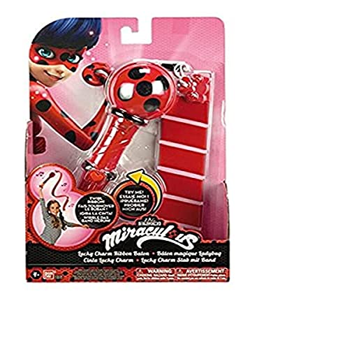 Prodigiosa: Las aventuras de Ladybug- Miraculous: Tales of Ladybug & Cat Noir Disney Cinta Lucky Charm, 30 x 20 cm (Bandai 39796)