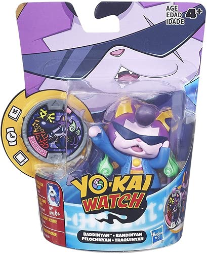 Productos Licenciados Yo-Kai Watch - Figura Baddinyan (Hasbro) | Figura con Medalla 6cm