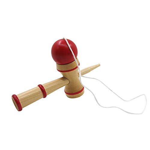 Profesional Mediano Kid Kendama Coordinate Ball Juego de Madera Tradicional Habilidad Juguete Educativo Divertido para Adultos - Color Madera