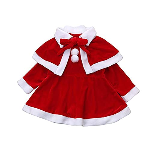 PUYEI Ropa de Navidad para niña, disfraz de Papá Noel, cosplay, disfraz de Navidad para niñas