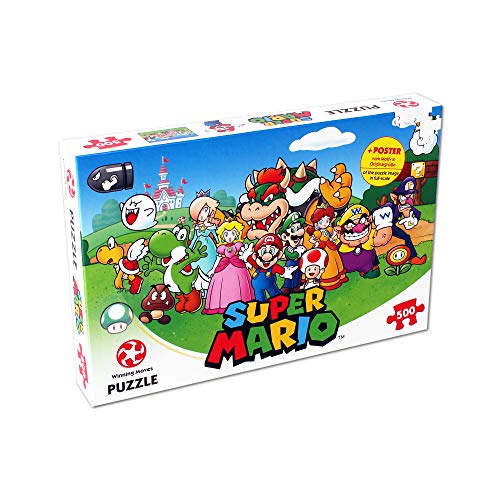 Puzle de 500 Piezas de Super Mario and Friends - Top Trumps - Rompecabezas para Niños y Adultos