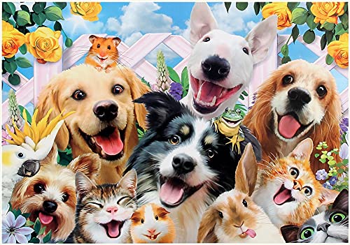 Puzzle de 1000 piezas, animales adorables, simples, niños y adultos, juegos de rompecabezas educativo, puzle clásico ideal para relajarse y ocio, Puzzle Lovely Pets (70 x 50 cm)