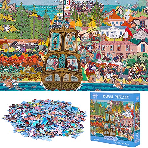 Puzzle de 1000 Piezas para Adultos,「Bote」,Materiales Reciclables de Primera Calidad y Rompecabezas de Impresión de Alta Definición,Juego,Formación de Equipos,Regalos para Amigos.