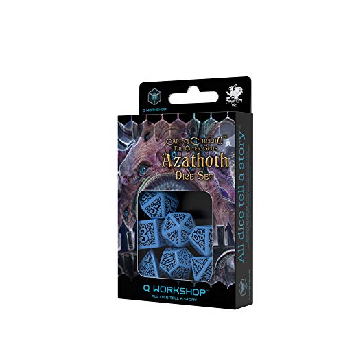 Q Workshop Call of Cthulhu The Outer Gods Azathoth RPG Ornamented Dice Set 7 Polyhedral Pieces