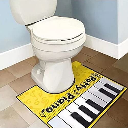 Qagazine Alfombra de piano de danza táctil con teclado para orinal y piano sonando alfombra de baño divertido dedo del pie tocando teclado musical inodoro alfombra para el piso para la familia