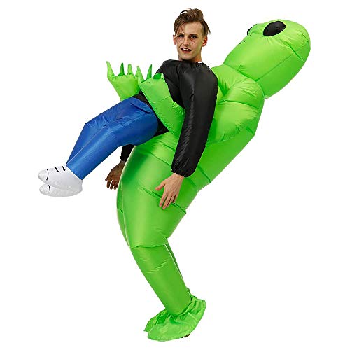 QASIMO ET Alien Disfraz Inflable Extraterrestre Disfraces de Carnaval Halloween Ropa de Fiesta para Adultos