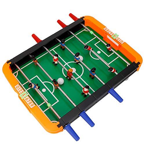 Qinlorgon 【Venta del día de la Madre】 Juego de Mesa de fútbol, Juego portátil de Pelotas de futbolín Mini Juego de Accesorios de fútbol de Mesa de futbolín para Sala de Juegos Bar Playground