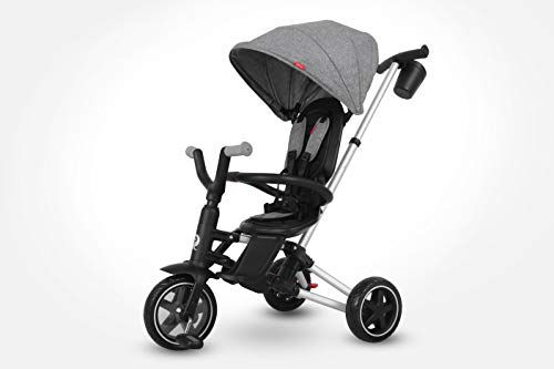 QPLAY- Nova Triciclo evolutivo Plegable 3 en 1, Color Gris (QP500.08)