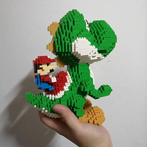 QSSQ Mini Bloques Infantiles Super Mario Series, Rompecabezas 3D DIY Toys Model Gifts Niños Adultos,Yoshi