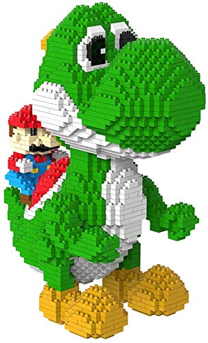 QSSQ Mini Bloques Infantiles Super Mario Series, Rompecabezas 3D DIY Toys Model Gifts Niños Adultos,Yoshi