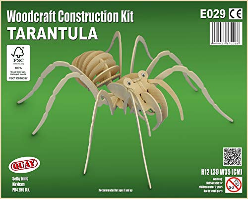 Quay- Tarantula Woodcraft Construction Kit FSC construcción, Color marrón (E029)