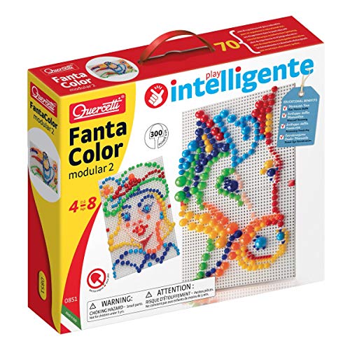 QUERCETTI-Quercetti-0851 Fantacolor Modular 2-Juego de mosaicos, Multicolor (0851)